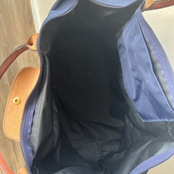 Longchamp Blue Nylon and Leather Medium Tote - Picture 5 of 5